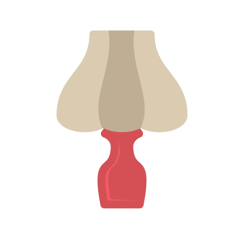 Table Lamp Flat Multicolor Icon vector