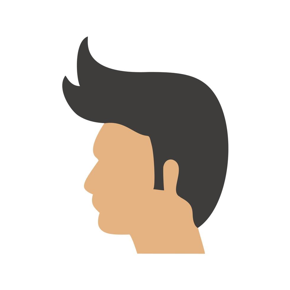 Hairstyle I Flat Multicolor Icon vector