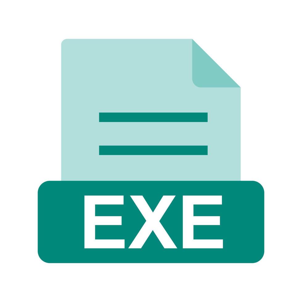 EXE Flat Multicolor Icon vector