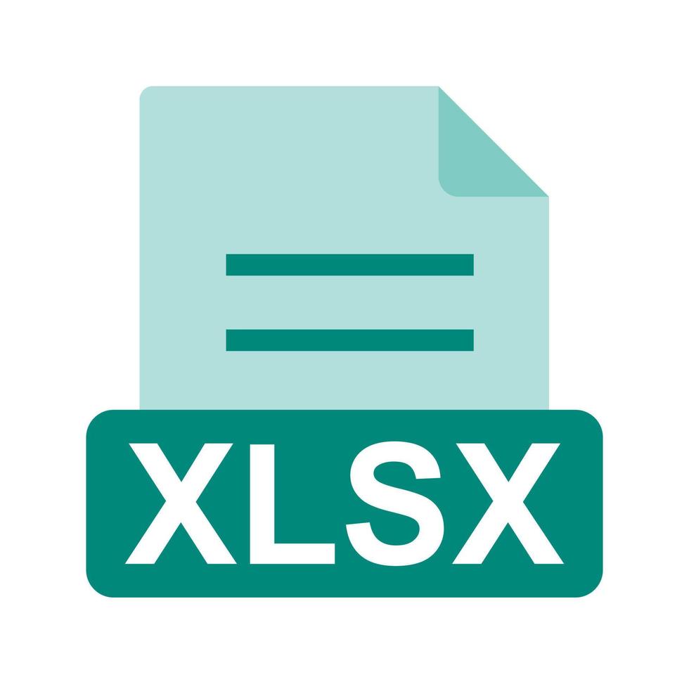 xlsx icono multicolor plano vector