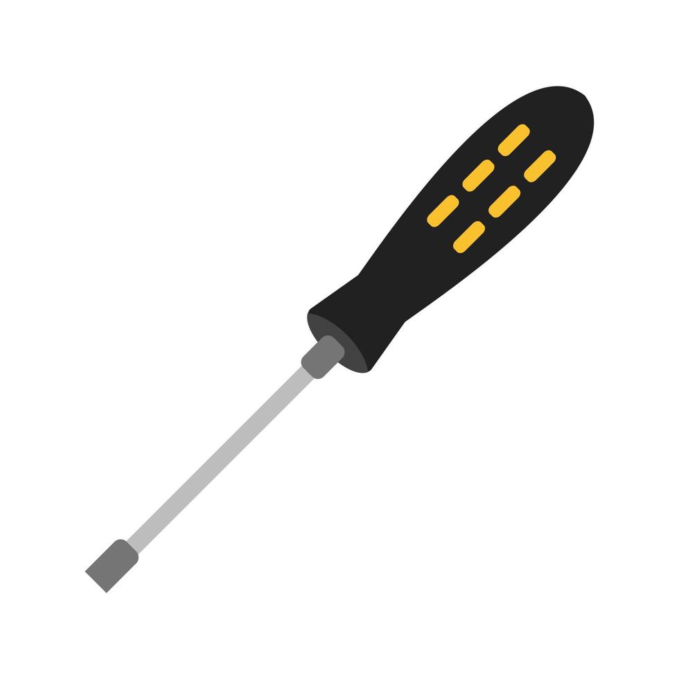 Screw Driver Flat Multicolor Icon vector