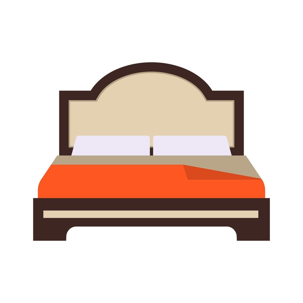 Double Bed I Flat Multicolor Icon vector