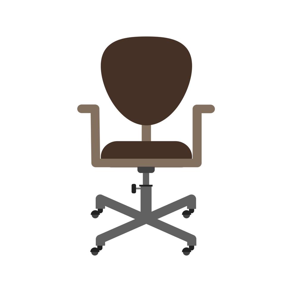 silla de oficina iii icono multicolor plano vector