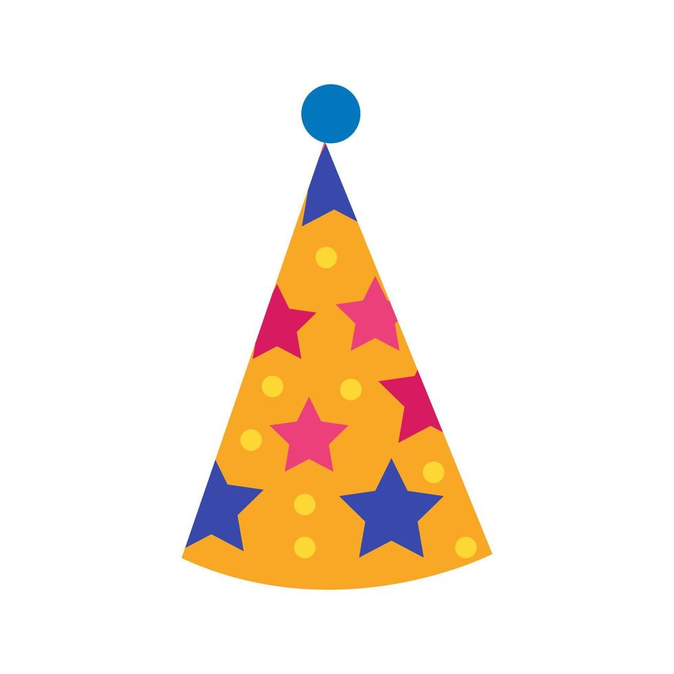 Party Hat II Flat Multicolor Icon vector