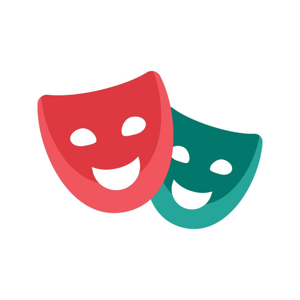 Theater Flat Multicolor Icon vector