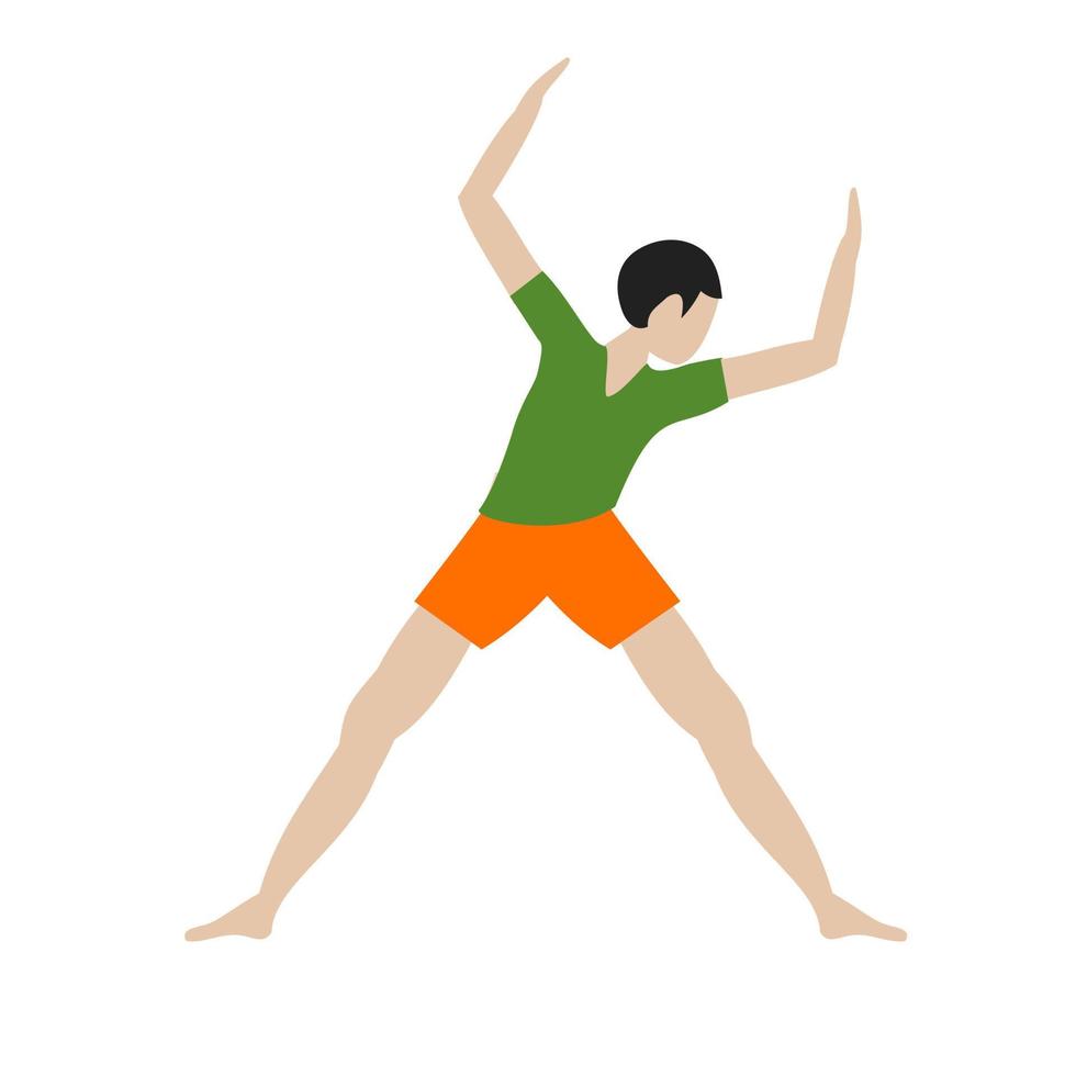 Person Exercising Flat Multicolor Icon vector