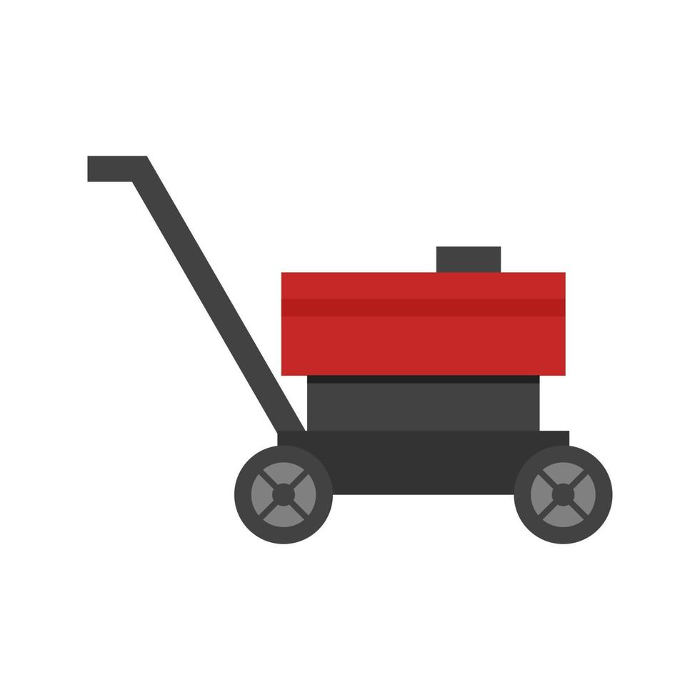 Lawn Mower Flat Multicolor Icon vector