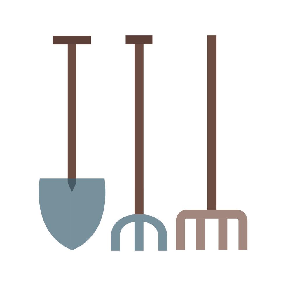 Gardening Tools Flat Multicolor Icon vector