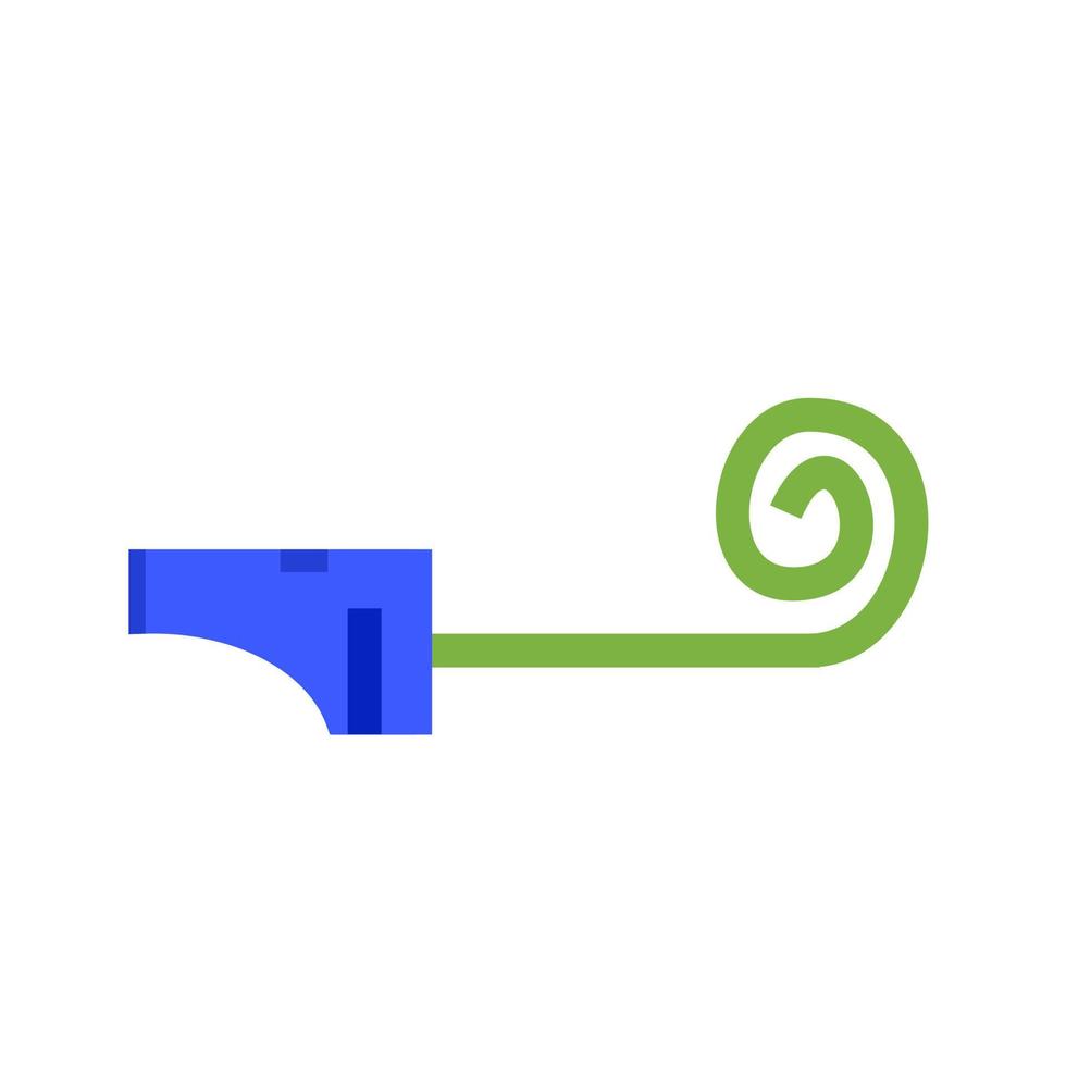 Party Blower Flat Multicolor Icon vector