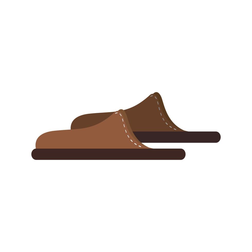 pantuflas, plano, multicolor, icono vector