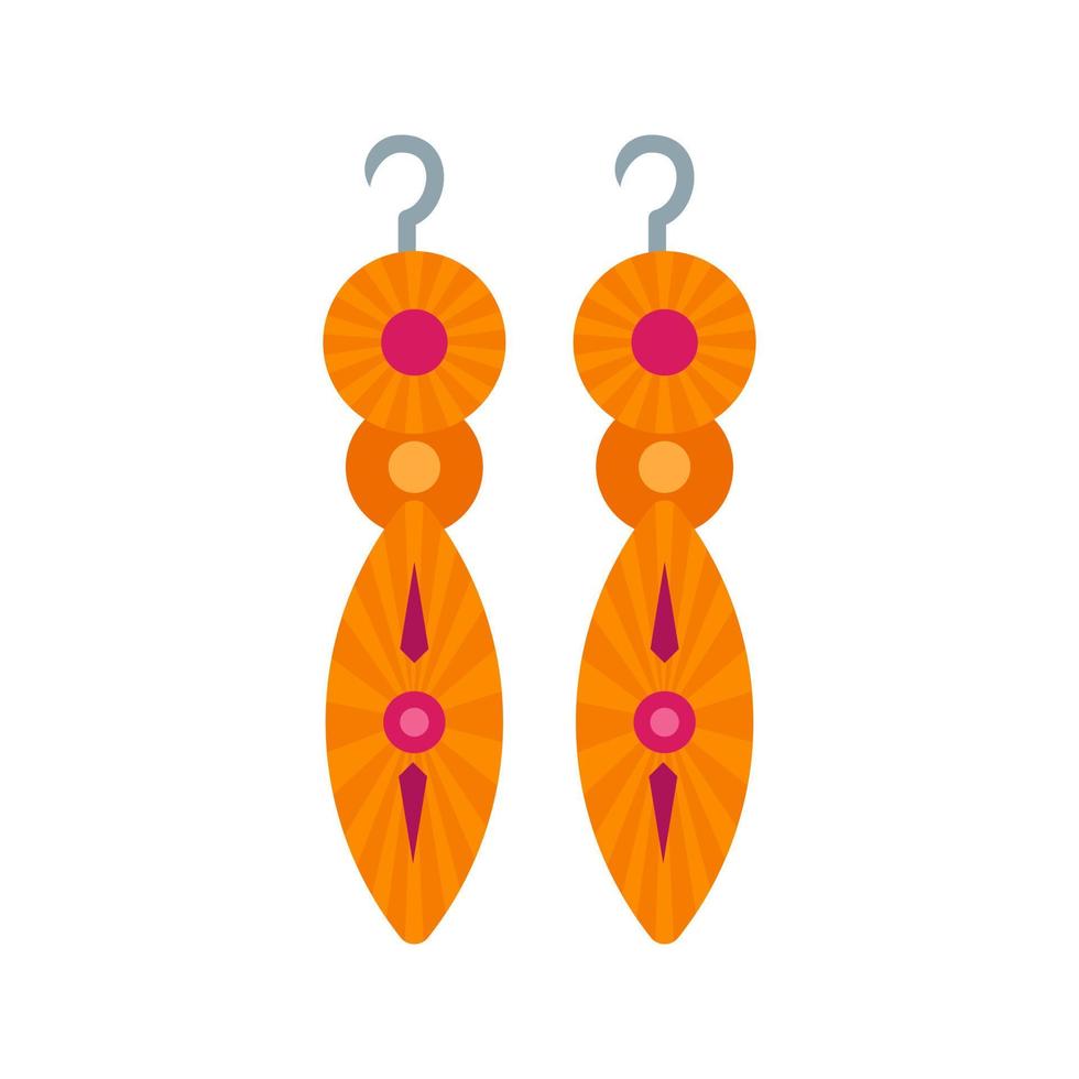Earrings I Flat Multicolor Icon vector