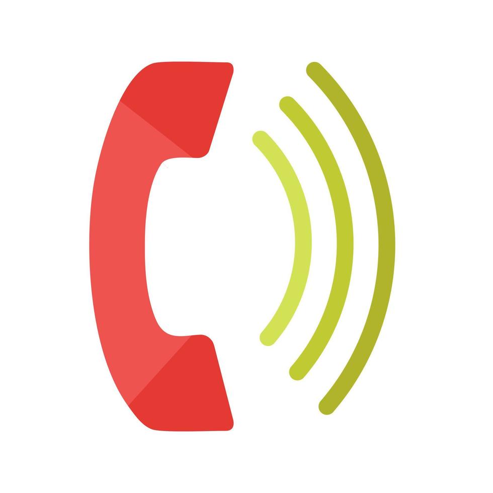 On-going Call Flat Multicolor Icon vector