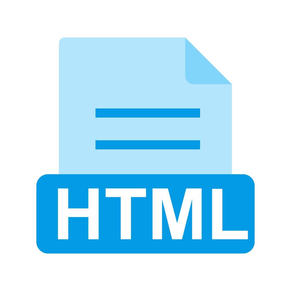 HTML Flat Multicolor Icon vector
