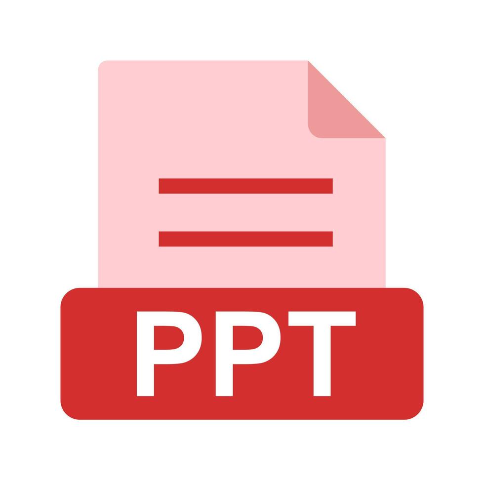 PPT Flat Multicolor Icon vector