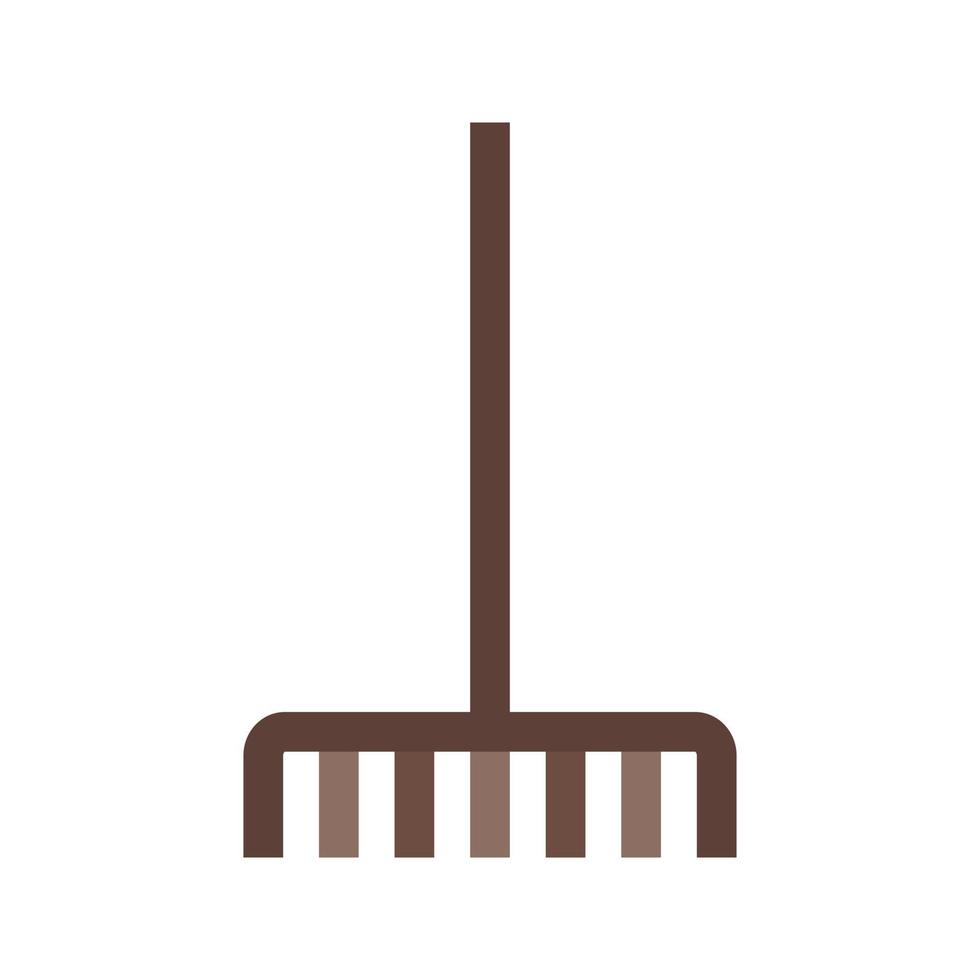Fork picking leaves Flat Multicolor Icon vector