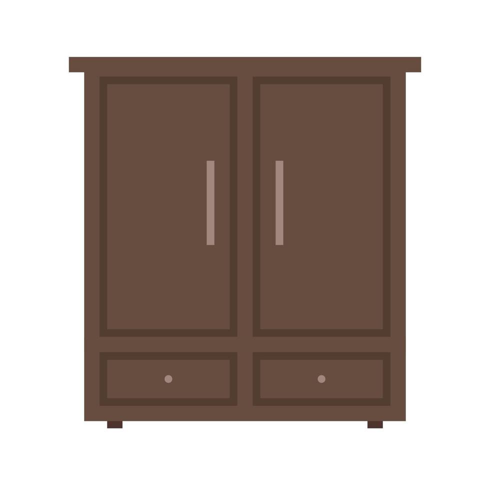 Cupboard Flat Multicolor Icon vector