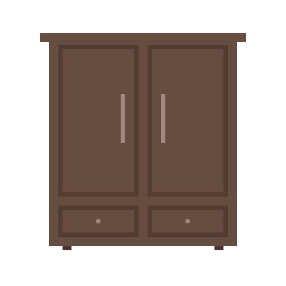 Cupboard Flat Multicolor Icon vector