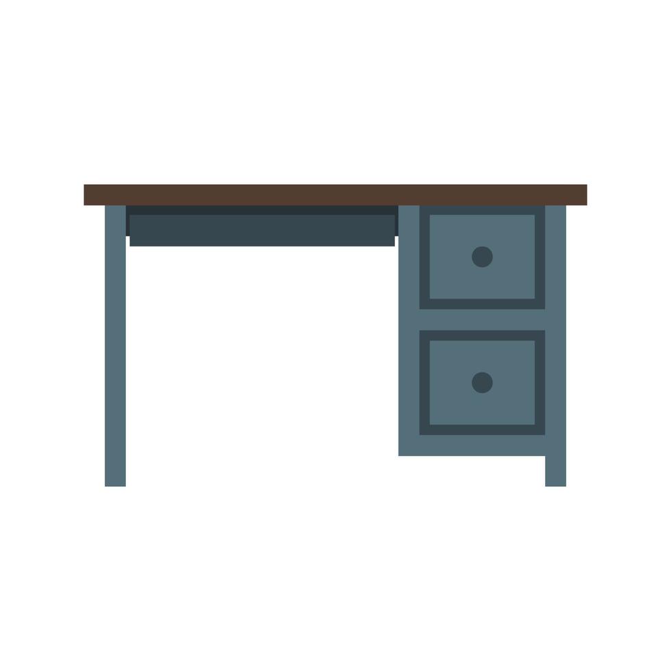 Working Table Flat Multicolor Icon vector