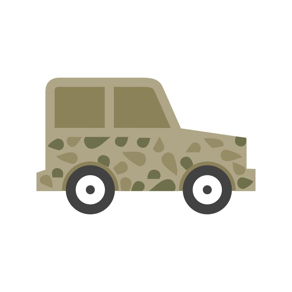 Jeep II Flat Multicolor Icon vector