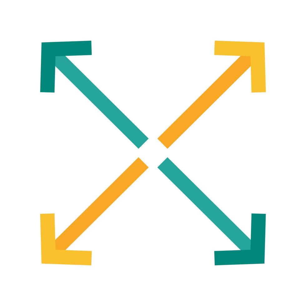 Full Screen Flat Multicolor Icon vector