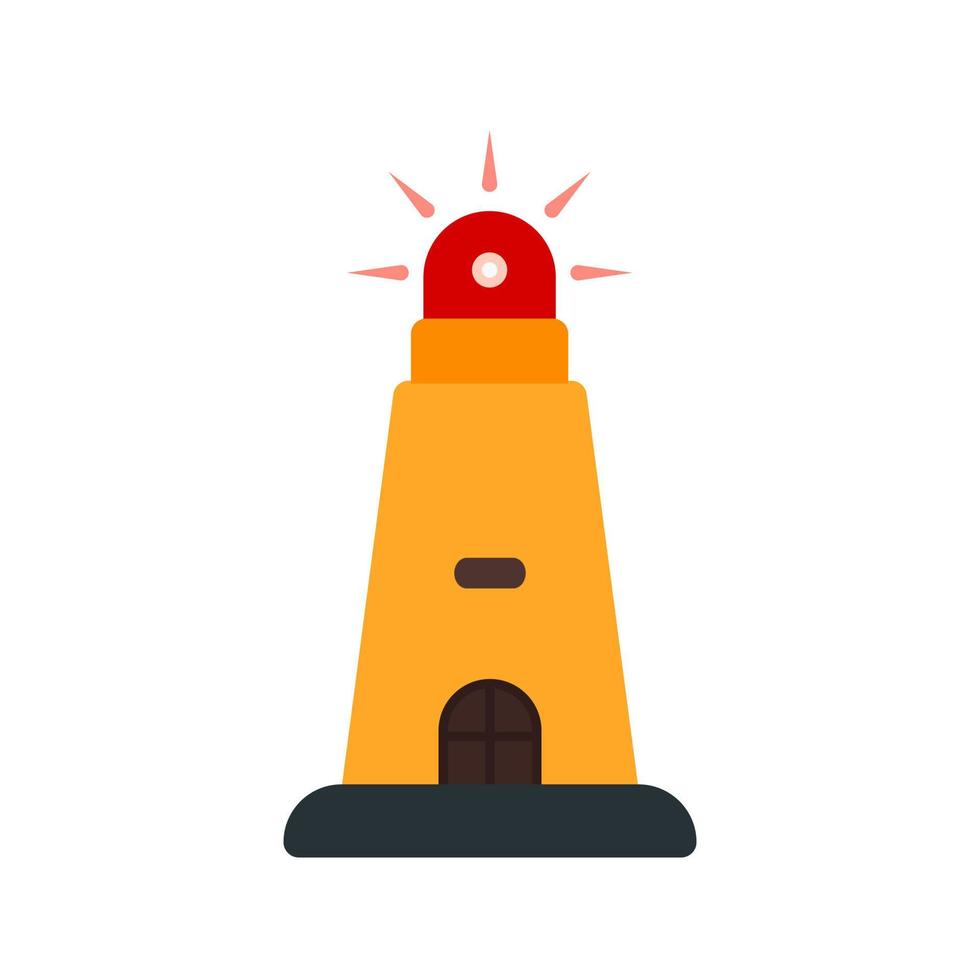 Lighthouse Flat Multicolor Icon vector