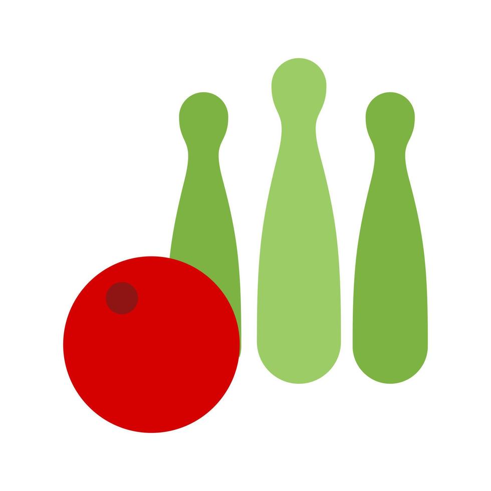 Bowling Flat Multicolor Icon vector