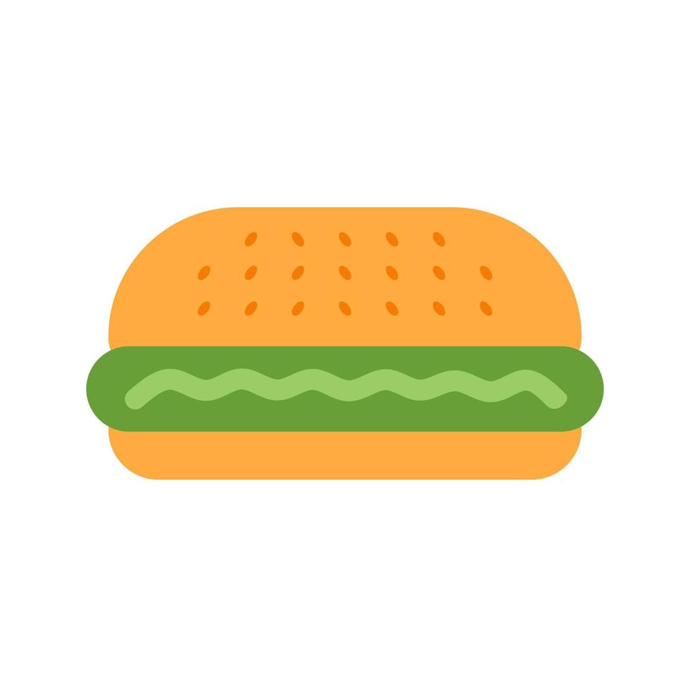 hamburguesa plana icono multicolor vector