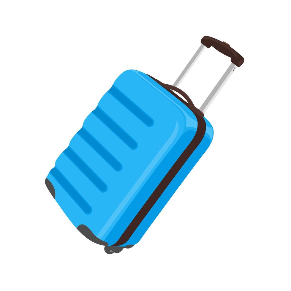 Luggage Bag Flat Multicolor Icon vector