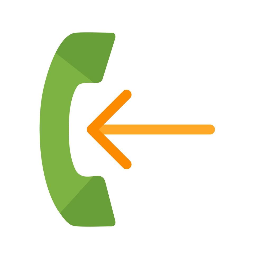 Incoming Call Flat Multicolor Icon vector