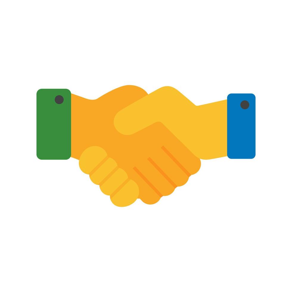 Handshake Flat Multicolor Icon vector