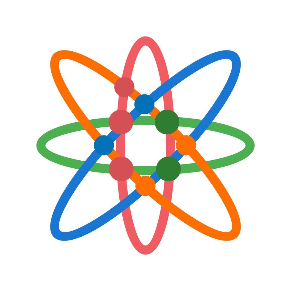 Science Flat Multicolor Icon vector