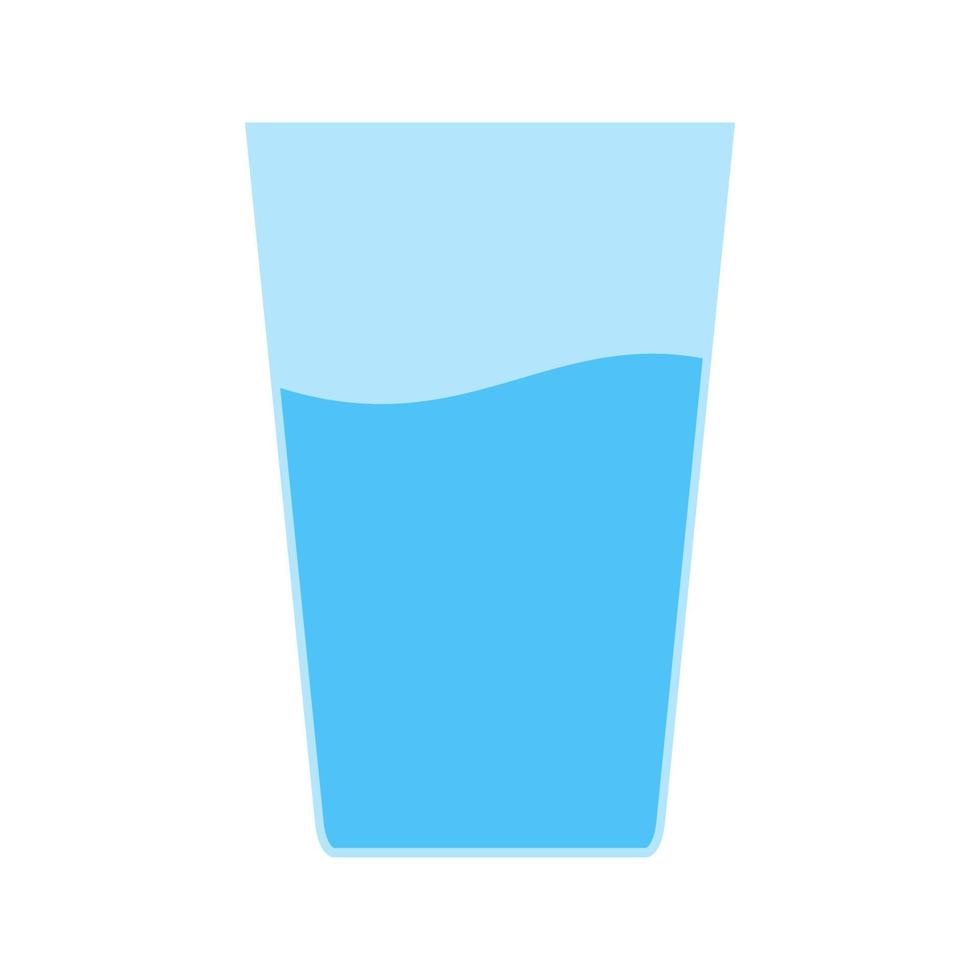 vasos de agua plana icono multicolor vector