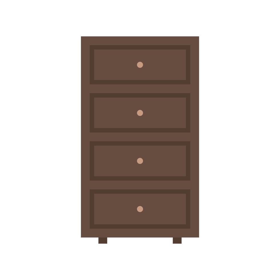 Cabinets Flat Multicolor Icon vector