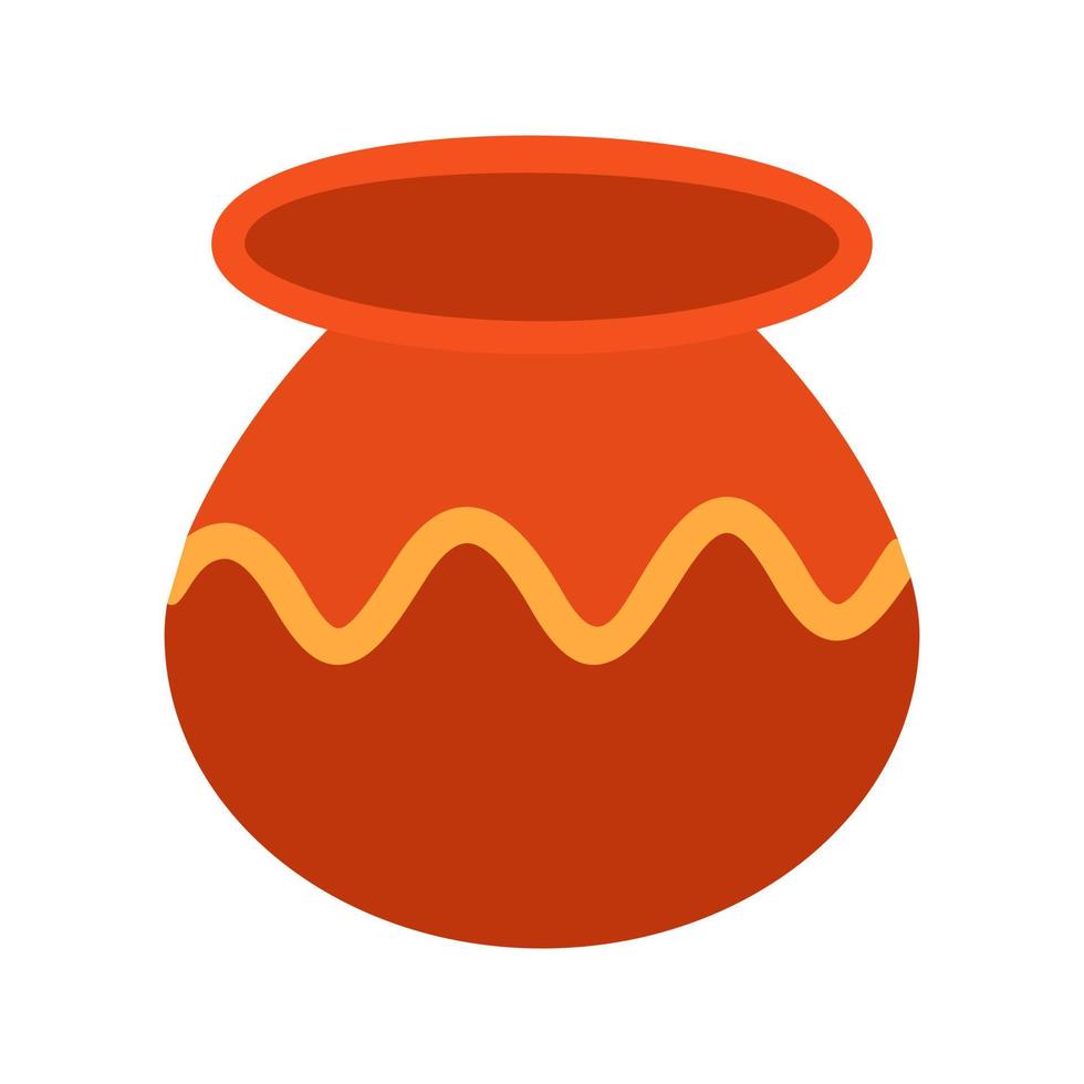 Plant Pot Flat Multicolor Icon vector