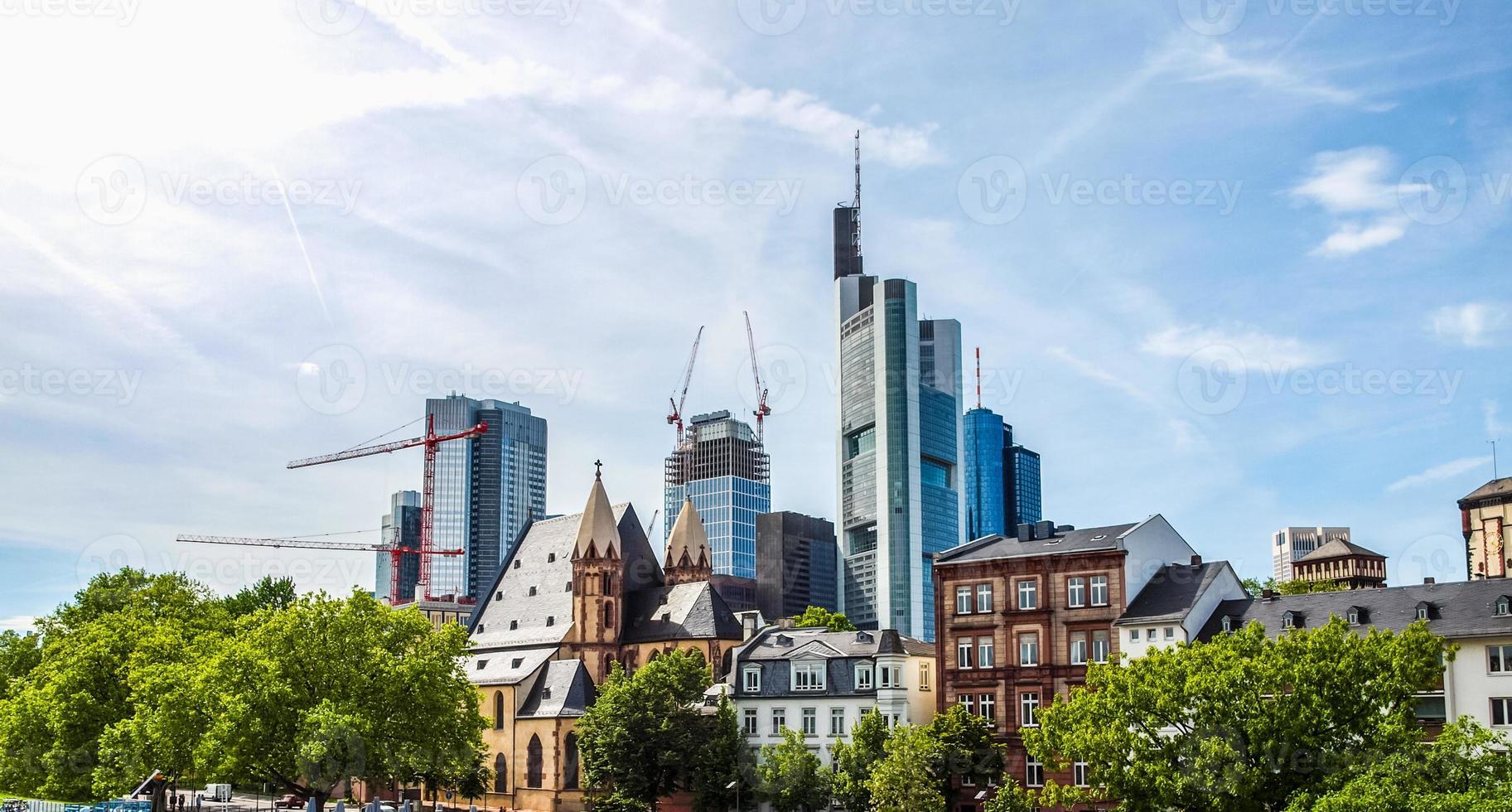 hdr vista de frankfurt, alemania foto