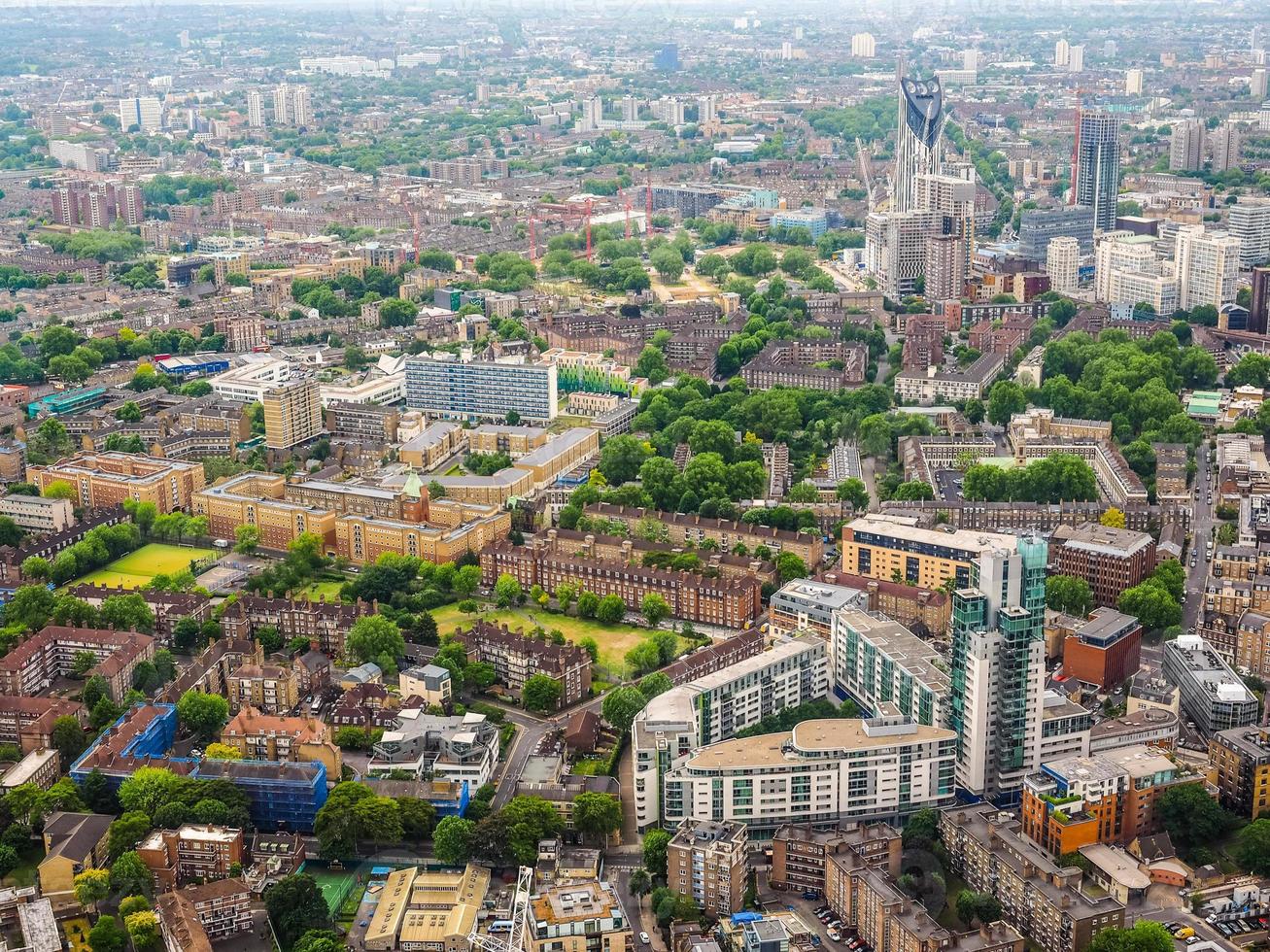 HDR Aerial view of London photo