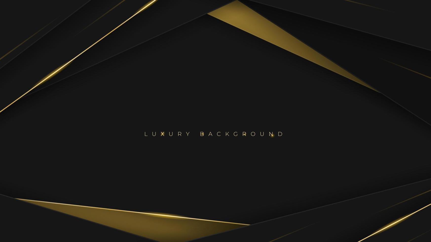 Black background design in geometric abstract concept with gold color vector