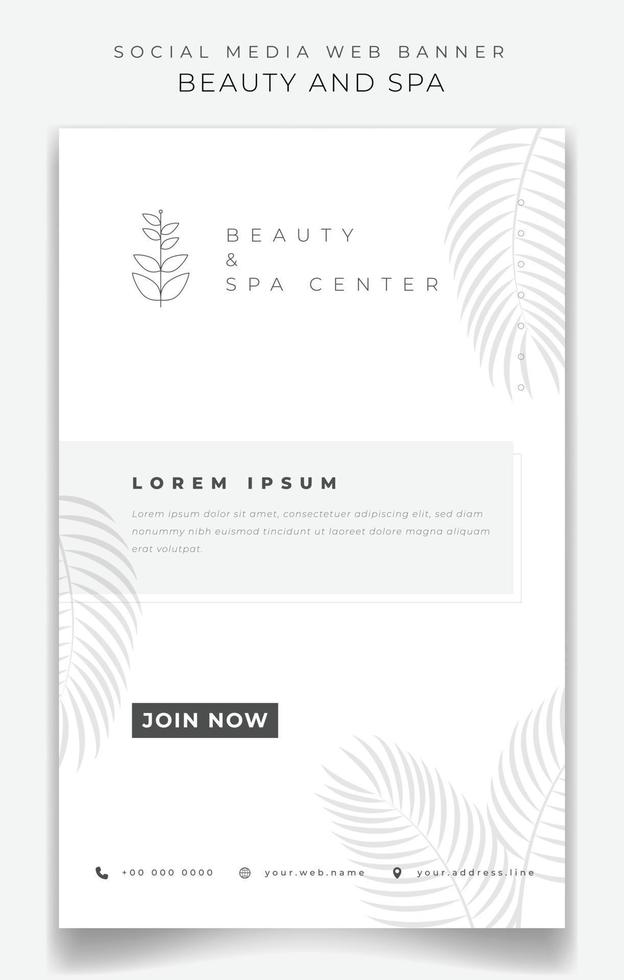 Landscape banner design with luxury background for spa advertisement design vector