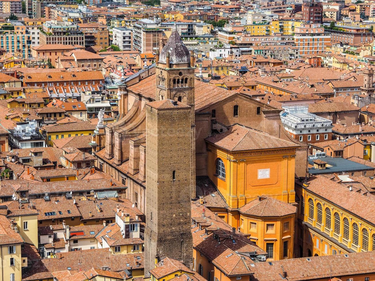 HDR Aerial view of Bologna photo