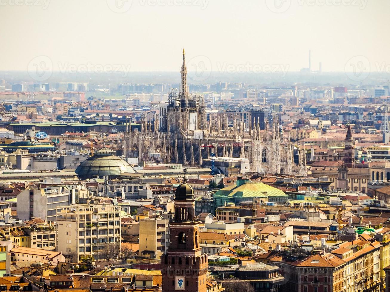 HDR Milan aerial view photo