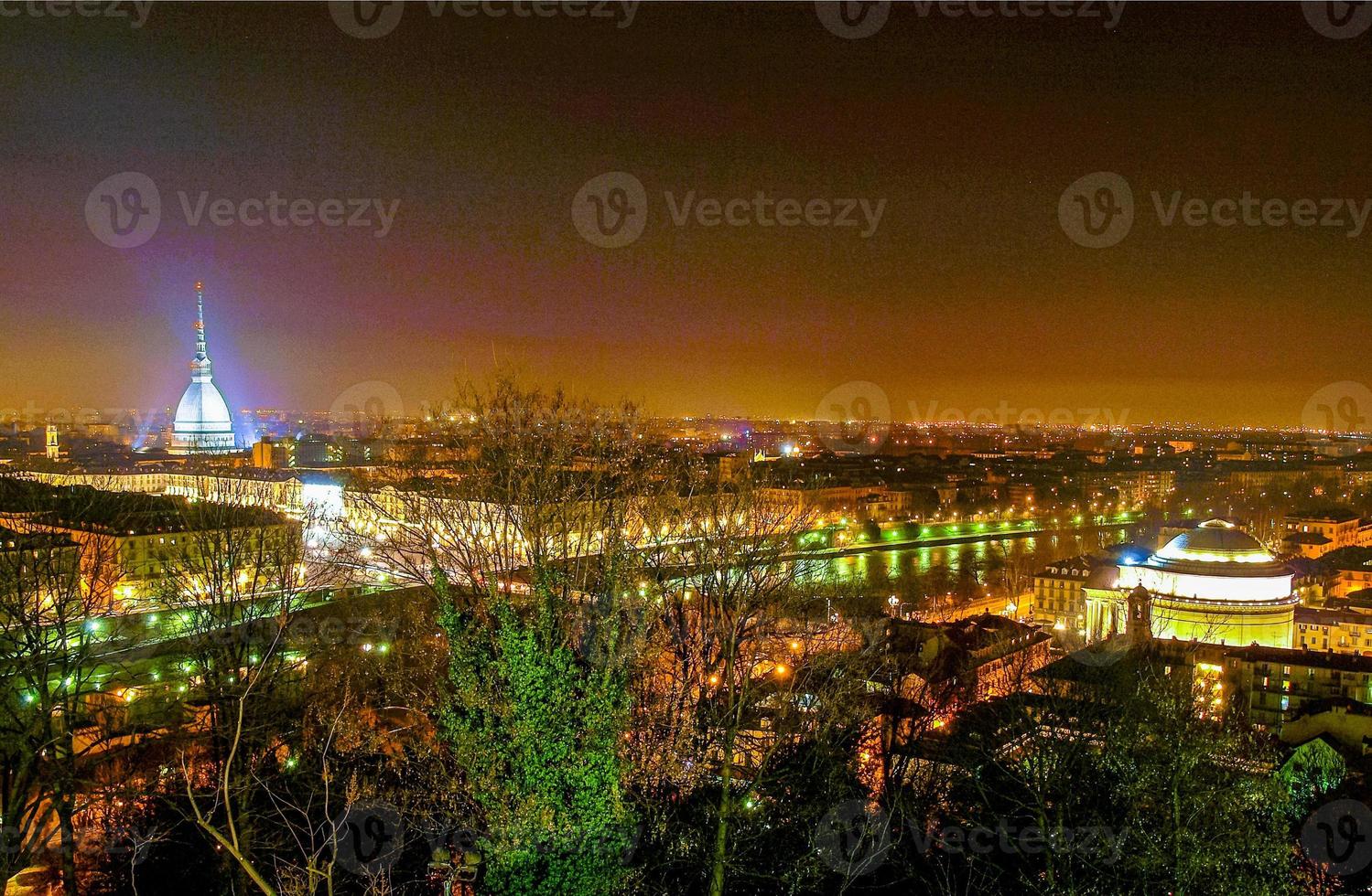 HDR Aerial view of Turin photo