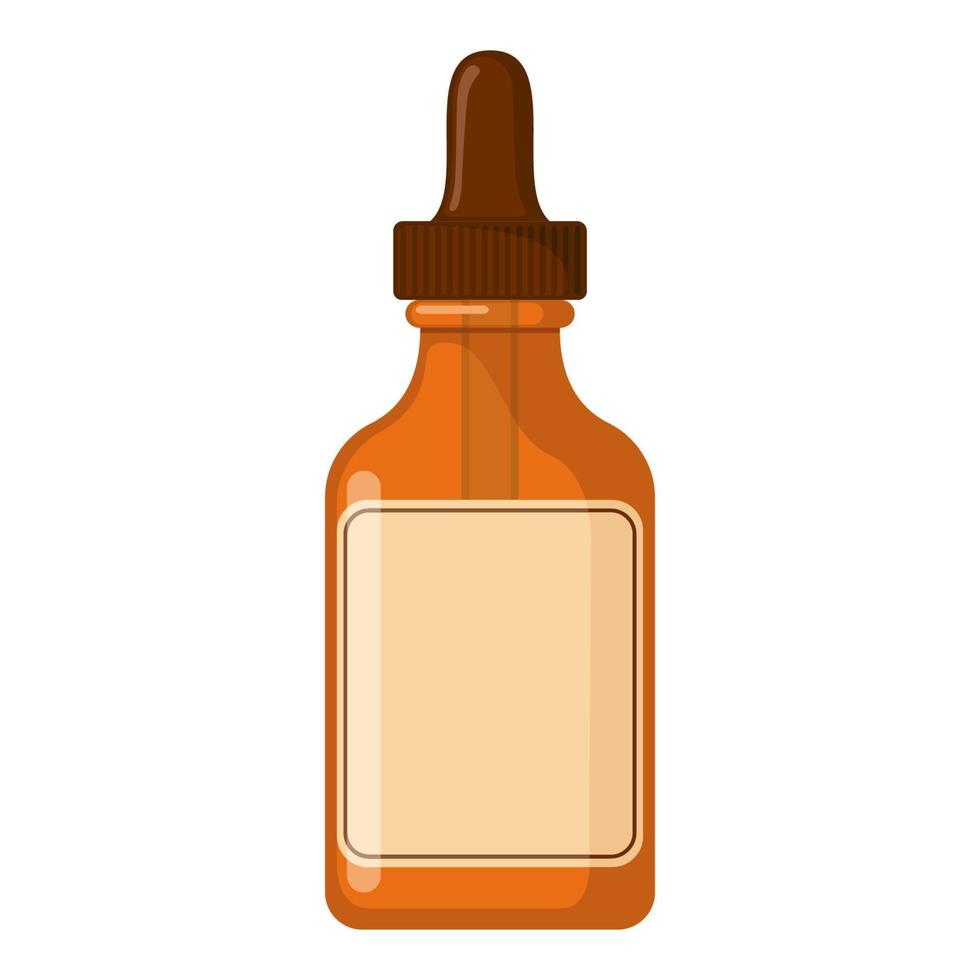 Essential oil bottle icon in flat style isolated on white background. Vector illustration.