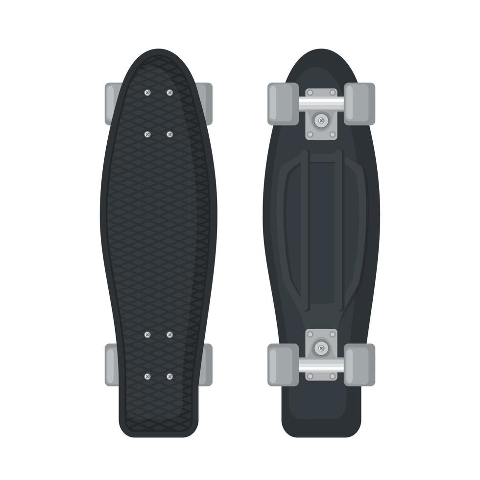 icono de longboard en estilo plano aislado sobre fondo blanco. deporte extremo. ilustración vectorial vector