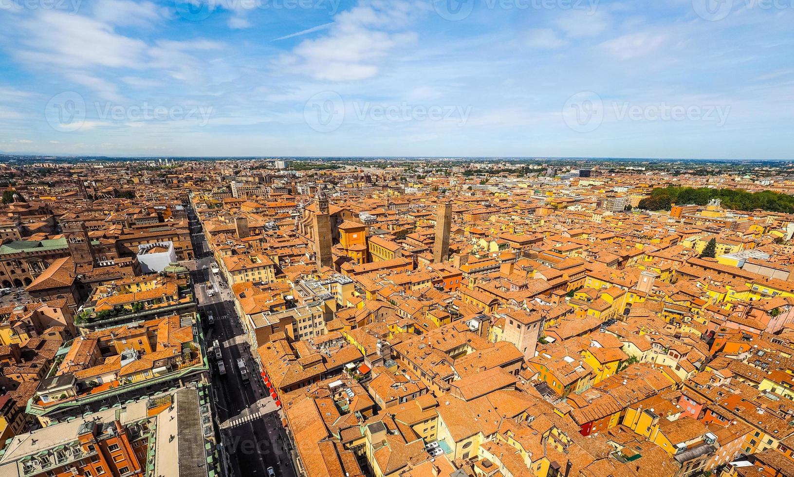 HDR Aerial view of Bologna photo