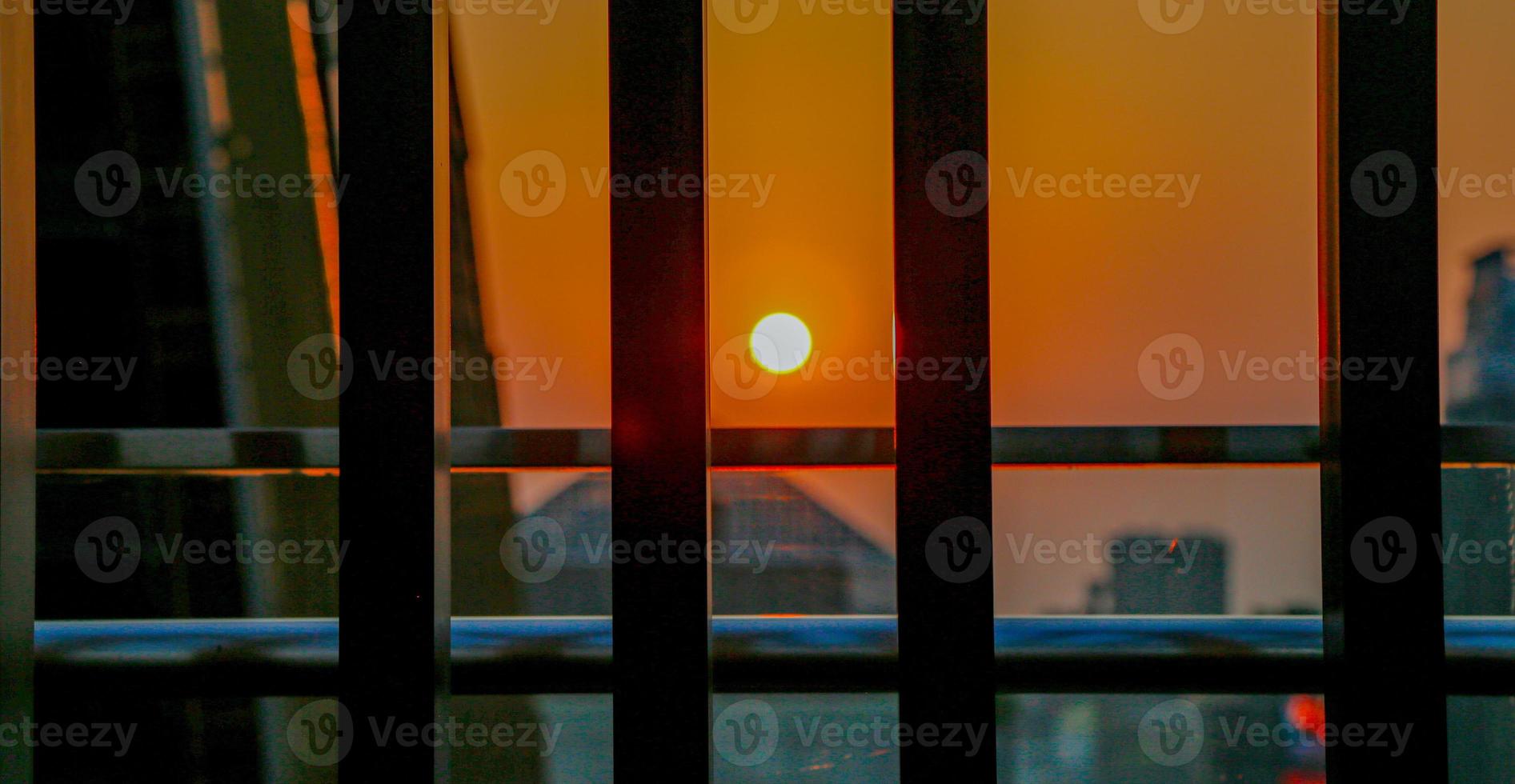 View of window with silhouette. photo