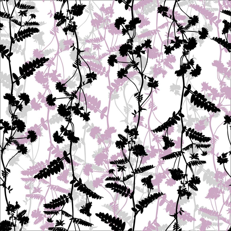 patrón floral transparente aislado en blanco. fondo con flores. elemento de diseño para tela, textil, papel pintado y etc. ilustración vectorial. vector