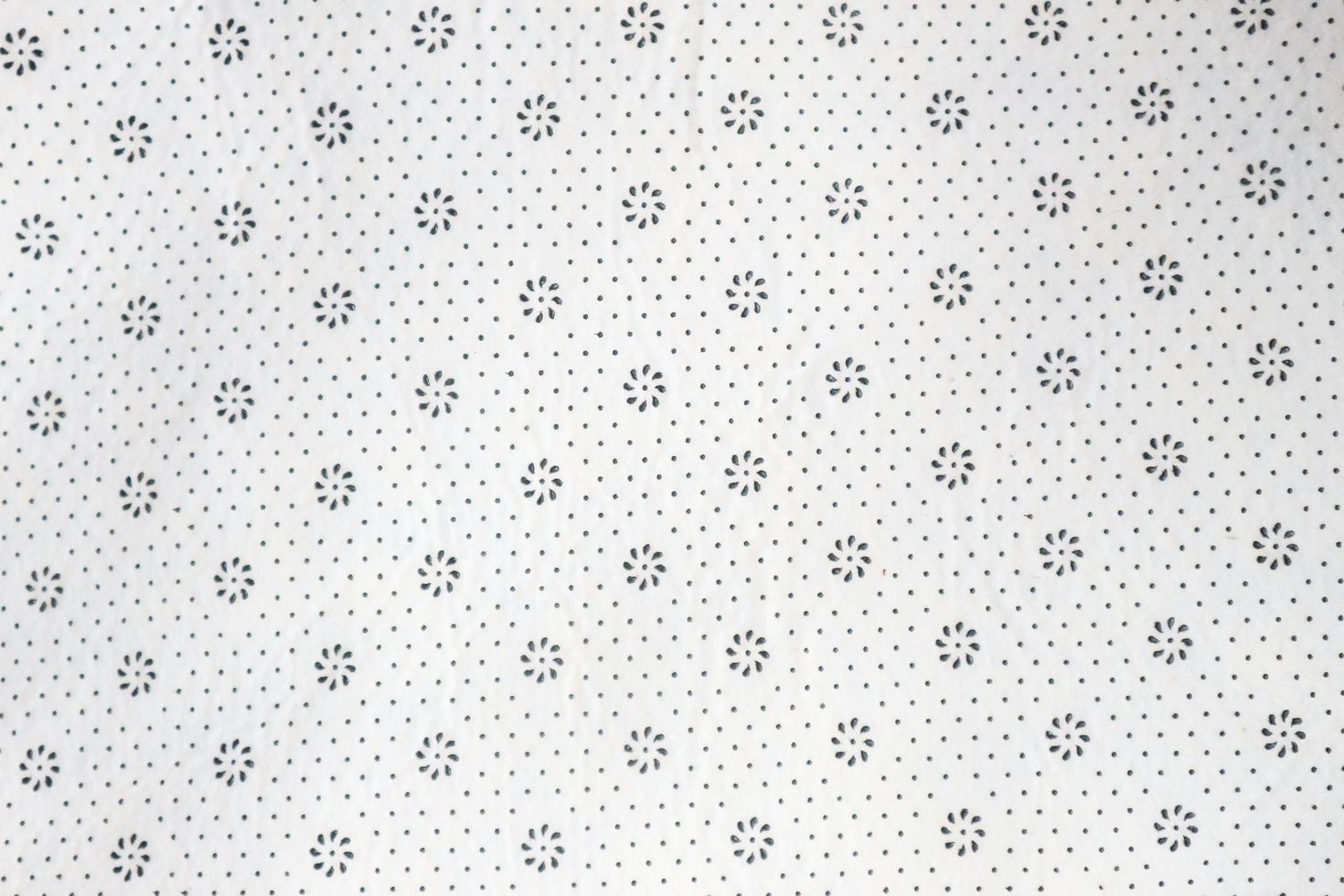 pattern and texture of white fabric floral pattern for background photo