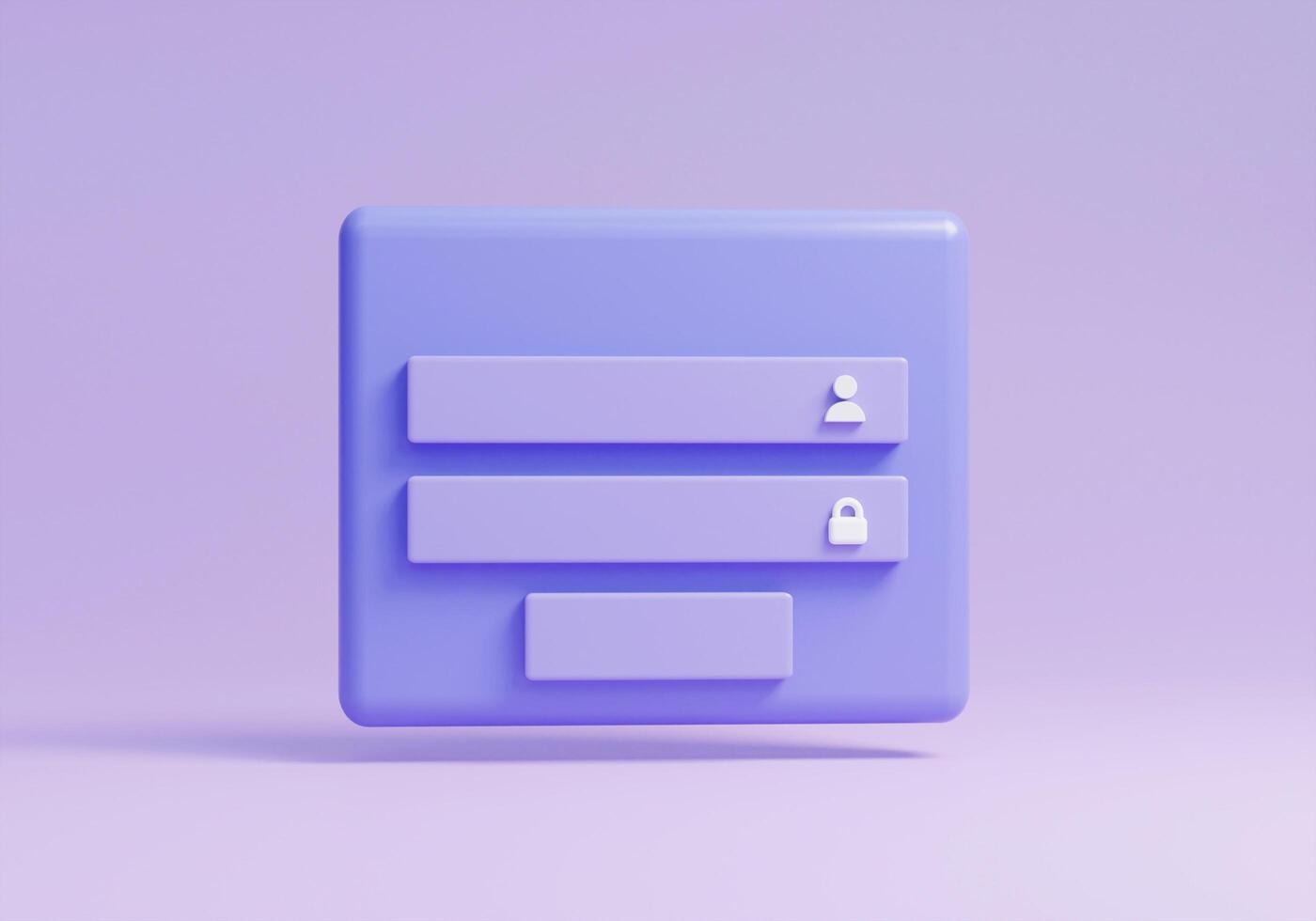 Modern realistic web login page templates 3d render on blue background Modern realistic web login page templates 3d render on blue background