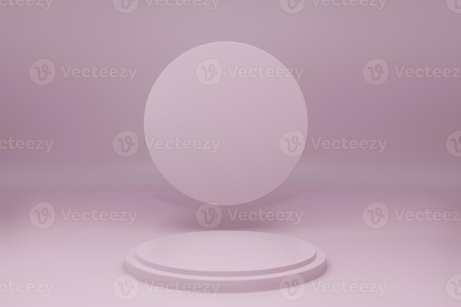 3d rendering illustration of podium stage display showcase for product placement in minimal design. photo