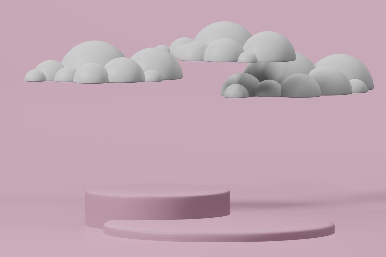 3d rendering illustration of podium display showcase for product placement in minimal design. podium stage showcase photo